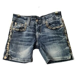 Miss‎ Me Blue Jean Shorts Classic Vintage Style